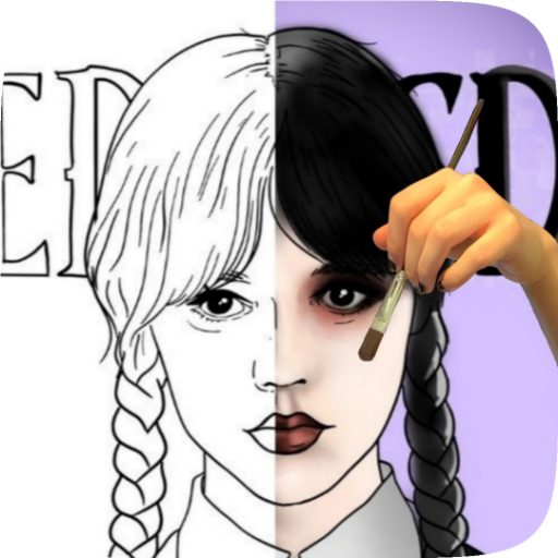 Wednesday Addams coloring game Mod